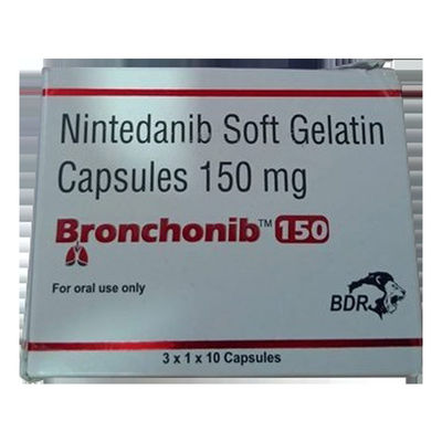 ซื้อ นินเทดานิบ Bronchonib 150mg ยารักษามะเร็ง 10 แคปซูล 3 แผ่น online manufacture