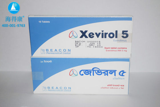 ซื้อ Beacon Everolimus Xevirol 5mg*10 เม็ด มะเร็งเต้านม มะเร็งเซลล์ไต มะเร็งเซลล์ลูกครรภ์ มะเร็งลูกมดลูก มะเร็งเซลล์ Epithelioid perivascular มะเร็งเซลล์ online manufacture