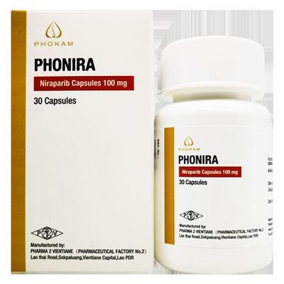 Tlph、Beacon、Everest、PHARMA 2 VIENTIANE  Niraparib ZL-2306 PHONIRA   100mg*30 เม็ด มะเร็งรังไข่, มะเร็งท่อนำไข่, มะเร็งเยื่อบุช่องท้องสำหรับมะเร็งระยะที่ 1 2 3