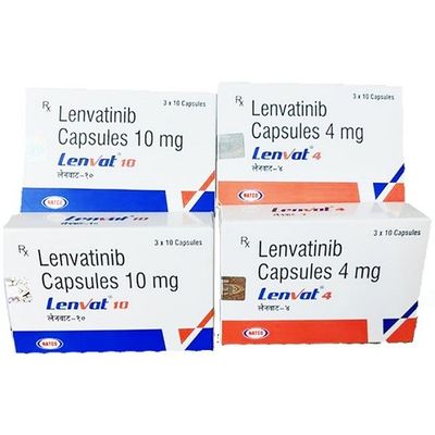 Natco, Tlph, Phokam, Beacon, Eisai Lenvatinib E7080 Lenvima 4 มก.*30 เม็ด มะเร็งตับ, มะเร็งต่อมไทรอยด์, มะเร็งไต, มะเร็งกระเพาะอาหาร สำหรับมะเร็งระยะที่ 1 2 3